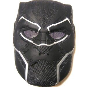 HALLOWEEN Black Panther SILVER TRIM YOUTH MASK